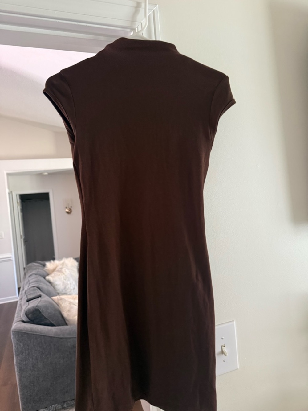 Mock neck short bodycon dress